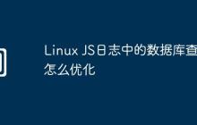 Linux JS日志中的数据库查询怎么优化