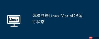 怎样监控linux mariadb运行状态