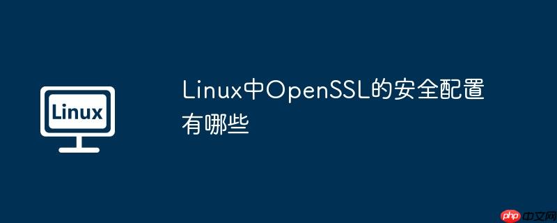 Linux中OpenSSL的安全配置有哪些