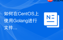 如何在CentOS上使用Golang进行文件操作