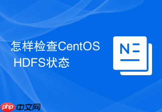 怎样检查CentOS HDFS状态