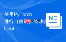 使用PyTorch进行自然语言处理在CentOS上如何操作