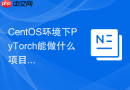 CentOS环境下PyTorch能做什么项目