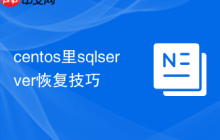 centos里sqlserver恢复技巧