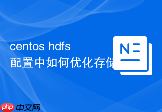 centos hdfs配置中如何优化存储