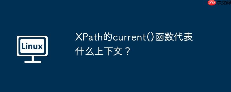 xpath的current()函数代表什么上下文?