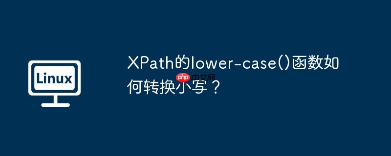 XPath的lower-case()函数如何转换小写？