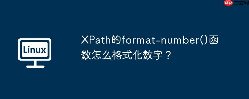 XPath的format-number()函数怎么格式化数字？-小浪学习网
