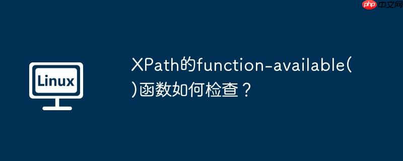 xpath的function-available()函数如何检查?