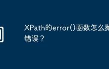 XPath的error()函数怎么抛出错误?