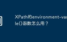 XPath的environment-variable()函数怎么用?