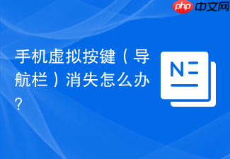 手机虚拟按键（导航栏）消失怎么办？
