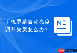 手机屏幕自动亮度调节失灵怎么办？