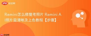Remini怎么修复老照片 Remini AI照片变清晰及上色教程【步骤】