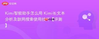 Kimi智能助手怎么用 Kimi长文本分析及联网搜索使用技巧【评测】