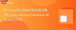 EF Core怎么在运行时应用迁移 EF Core context.Database.Migrate()方法