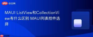 MAUI ListView和CollectionView有什么区别 MAUI列表控件选择