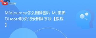 Midjourney怎么删除图片 MJ画廊Discord历史记录删除方法【教程】