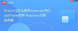 Avalonia怎么使用Calendar和DatePicker控件 Avalonia日期选择器