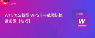 WPS怎么截图 WPS自带截图快捷键设置【技巧】