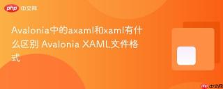 Avalonia中的axaml和xaml有什么区别 Avalonia XAML文件格式
