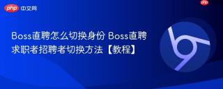 Boss直聘怎么切换身份 Boss直聘求职者招聘者切换方法【教程】