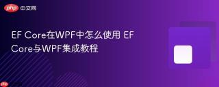 EF Core在WPF中怎么使用 EF Core与WPF集成教程