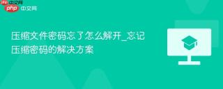 压缩文件密码忘了怎么解开_忘记压缩密码的解决方案