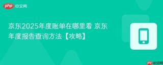京东2025年度账单在哪里看 京东年度报告查询方法【攻略】