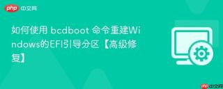 如何使用 bcdboot 命令重建windows的efi引导分区【高级修复】