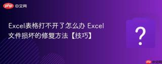 excel表格打不开了怎么办 excel文件损坏的修复方法【技巧】