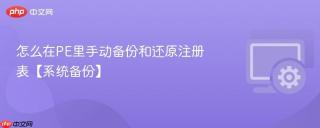 怎么在PE里手动备份和还原注册表【系统备份】