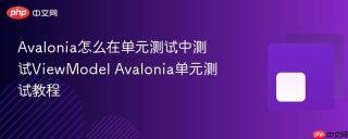 Avalonia怎么在单元测试中测试ViewModel Avalonia单元测试教程