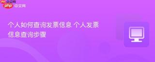 个人如何查询发票信息 个人发票信息查询步骤