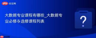 大数据专业课程有哪些_大数据专业必修与选修课程列表