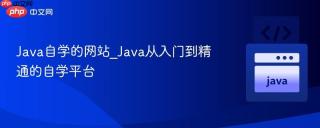 java自学的网站_java从入门到精通的自学平台