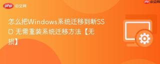 怎么把Windows系统迁移到新SSD 无需重装系统迁移方法【无损】