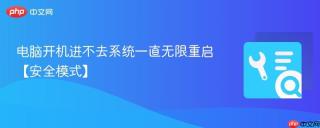 电脑开机进不去系统一直无限重启【安全模式】