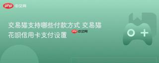 交易猫支持哪些付款方式 交易猫花呗信用卡支付设置