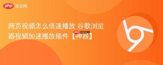 网页视频怎么倍速播放 谷歌浏览器视频加速播放插件【神器】