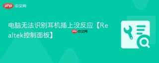 电脑无法识别耳机插上没反应【Realtek控制面板】