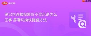 笔记本连接投影仪不显示是怎么回事 屏幕切换快捷键方法