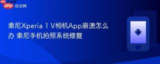 索尼Xperia 1 V相机App崩溃怎么办 索尼手机拍照系统修复