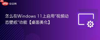 怎么在Windows 11上启用“视频动态壁纸”功能【桌面美化】