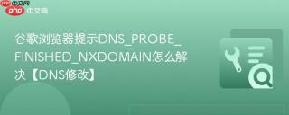 谷歌浏览器提示DNS_PROBE_FINISHED_NXDOMAIN怎么解决【DNS修改】