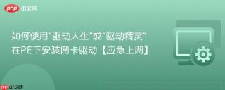 如何使用“驱动人生”或“驱动精灵”在PE下安装网卡驱动【应急上网】