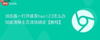 浏览器一打开就是hao123怎么办 彻底清除主页流氓绑定【教程】