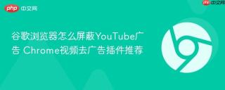 谷歌浏览器怎么屏蔽YouTube广告 Chrome视频去广告插件推荐
