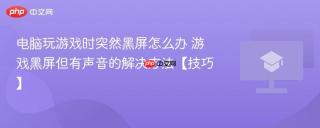 电脑玩游戏时突然黑屏怎么办 游戏黑屏但有声音的解决方法【技巧】