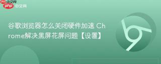 谷歌浏览器怎么关闭硬件加速 Chrome解决黑屏花屏问题【设置】